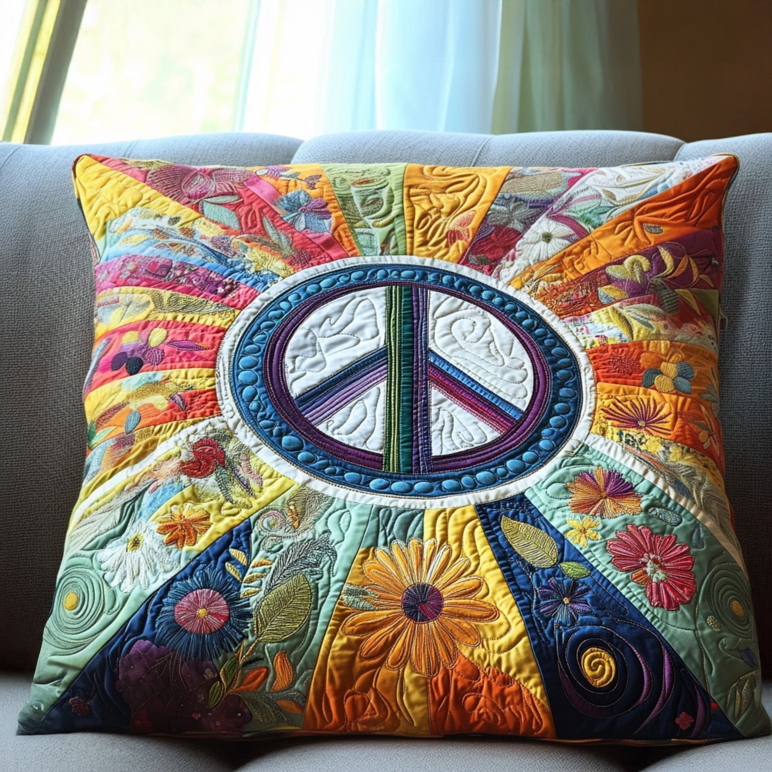  Vibe Quilted Pillow Case Best Throw Pillow Covers Gifts For Hippie Friends