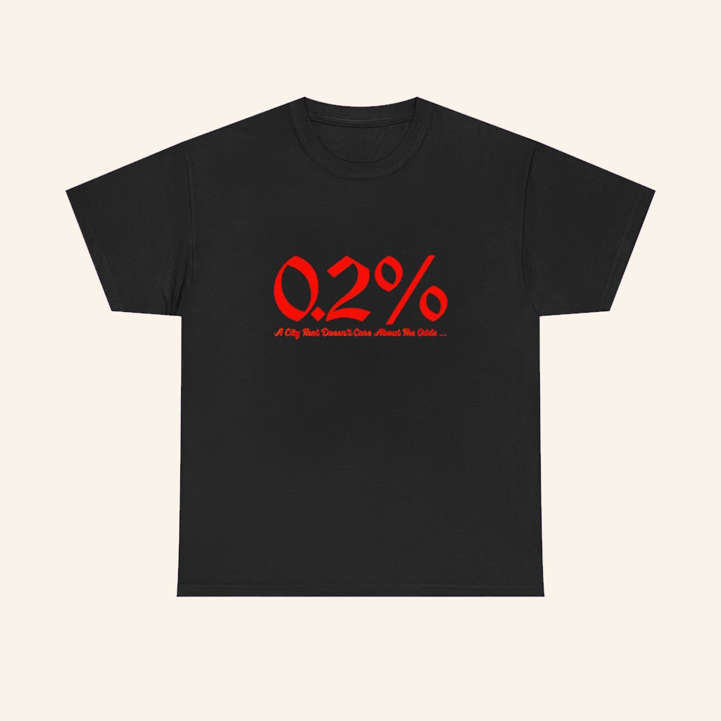 0 2 Percent A City That Doesn't Care About The Odds T-Shirt Detroit Baseball Merch Gifts