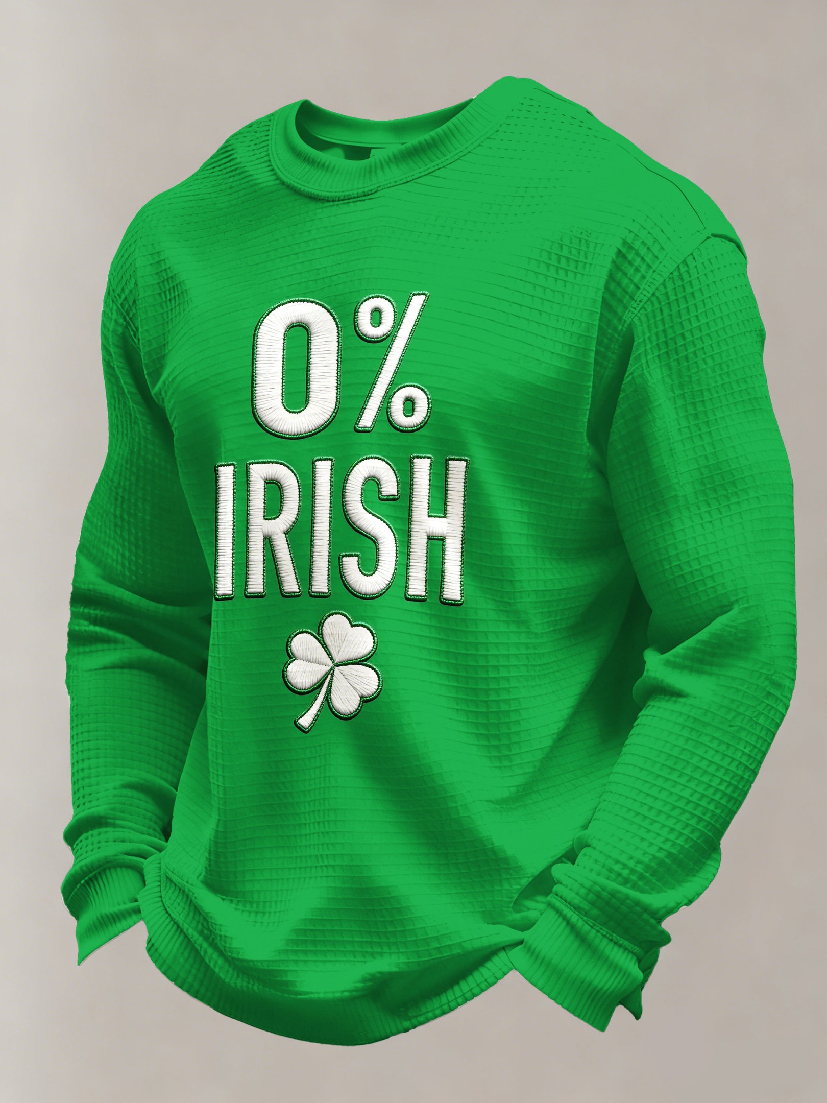 0 Percent Irish Shamrock Long Sleeve Shirt St Patrick's Day Apparel Unique Gift Ideas For Him