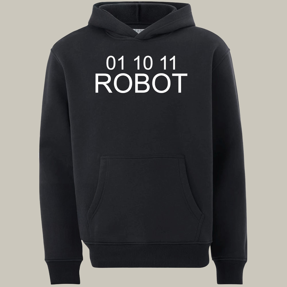 01 10 11 Robot Hoodie Binary Beat 01 10 11 Apparel Streetwear Gift For Husband