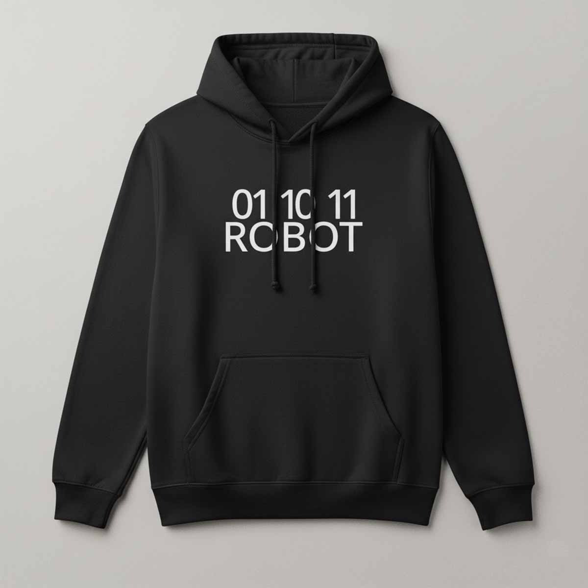 01 10 11 Robot Hoodie Binary Code Sweatshirt Trending Tech Hoodie Best Gift For Programmers Fans