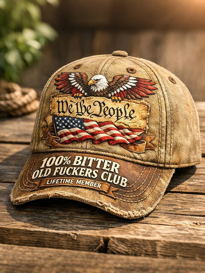 100 Bitter Old Fckers Club 250th Anniversary Hat Eagle We The People USA Flag Patriotic Hat 100 Bitter Old Fckers Club 250th Anniversary Hat Eagle We The People USA Flag Patriotic Hat