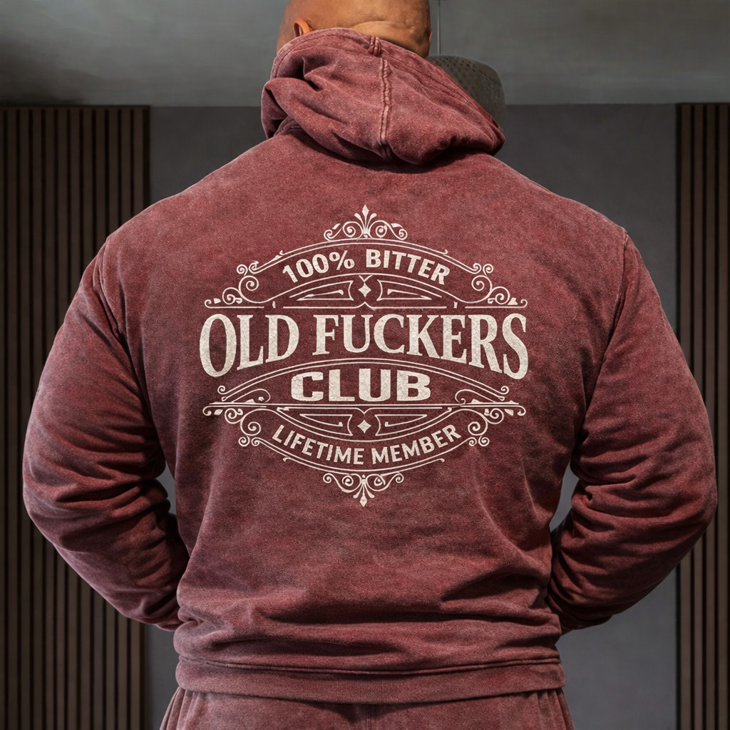 100 Bitter Old Fuckers Club Vintage Hoodie Old Vet Apparel Veteran Themed Gift For Father