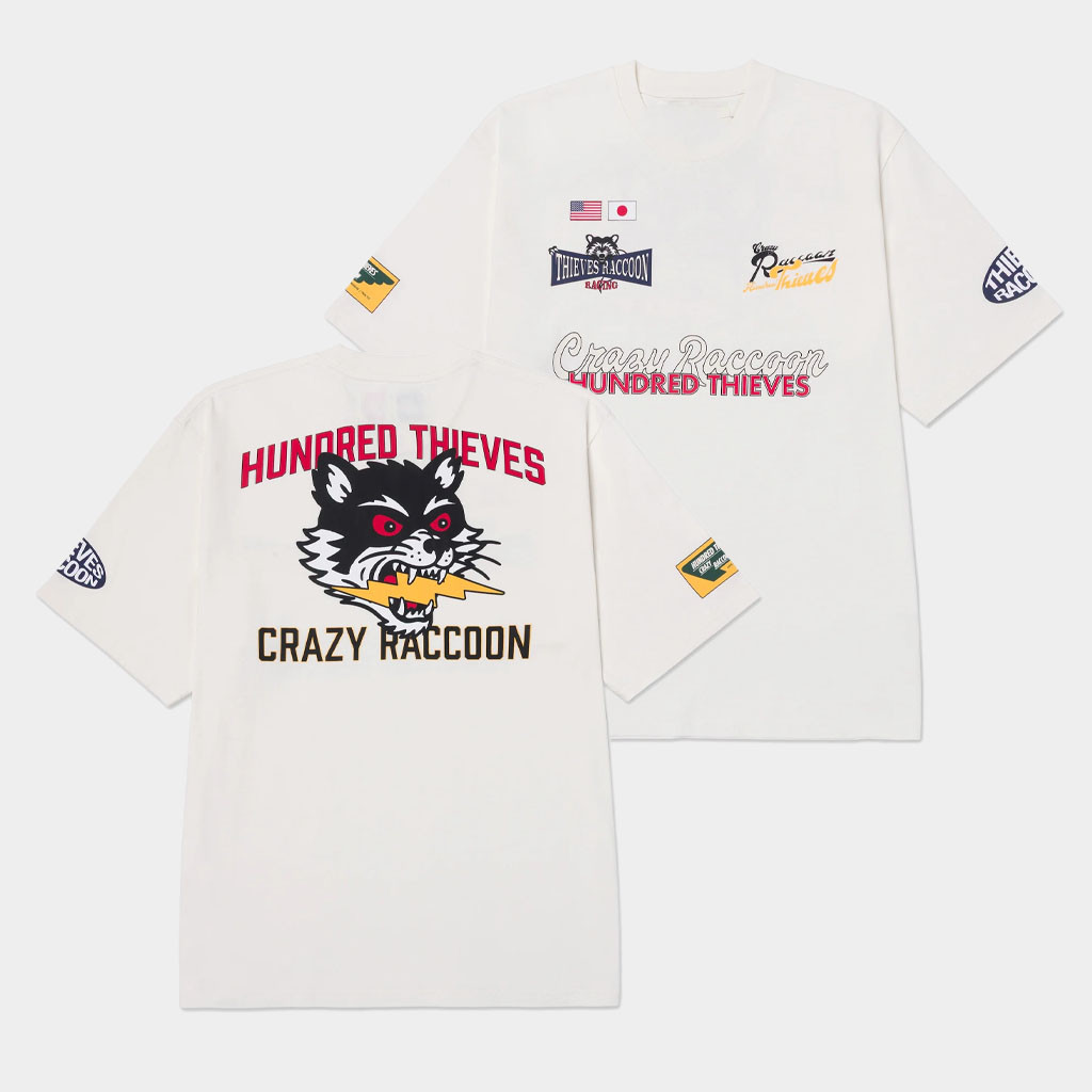 100 Thieves Merch CR X 100T La To Tokyo T-Shirt Hundred Thieves Crazy Raccoon Shirt Gifts