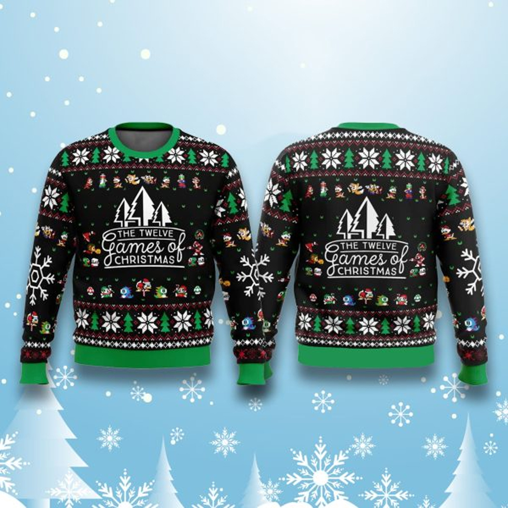 12 Games Of Christmas Retro Ugly Sweater Merry Xmas Sweater Christmas Gifts For Boyfriend 12 Games Of Christmas Retro Ugly Sweater Merry Xmas Sweater Christmas Gifts For Boyfriend