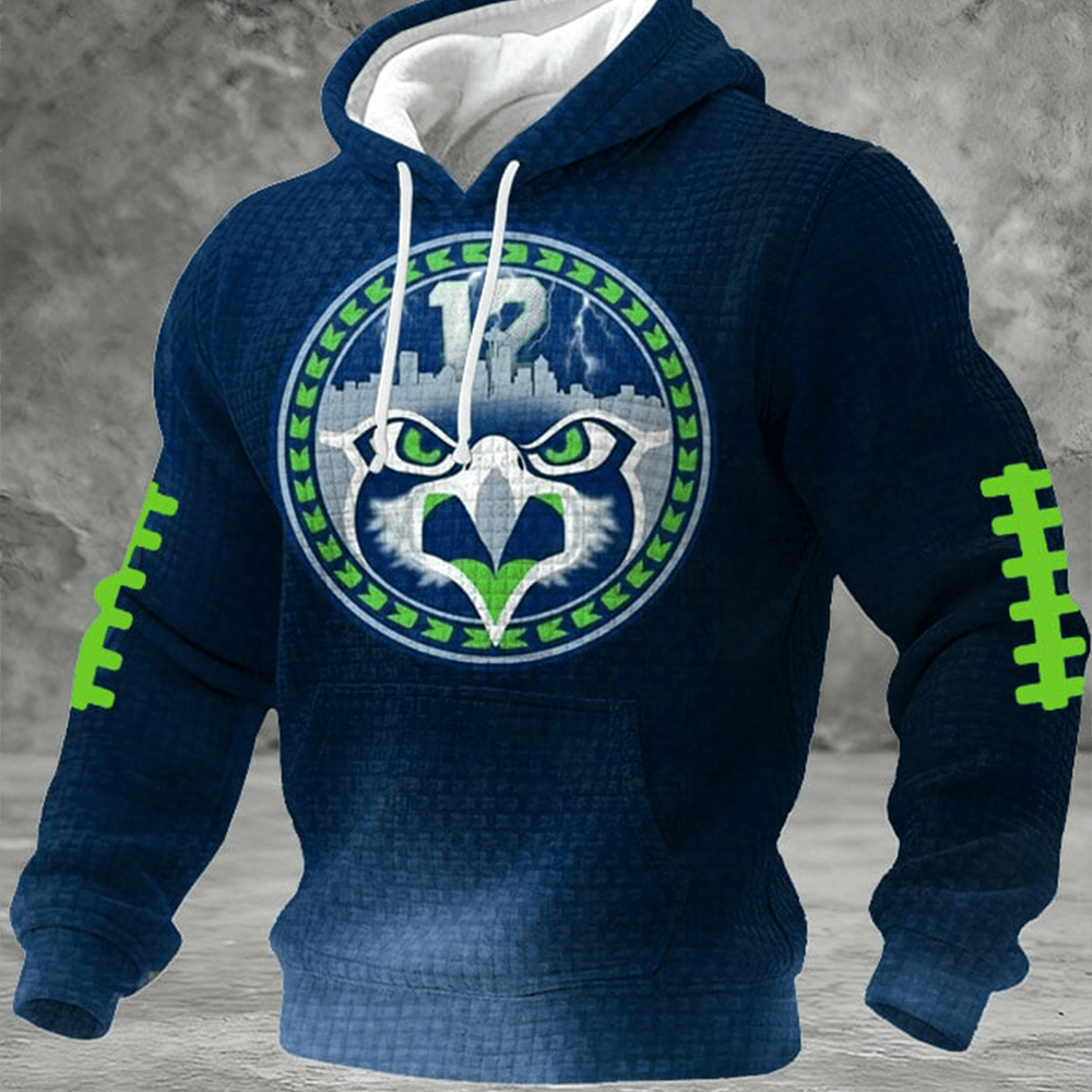 12 Strong Hoodie Seattle Seahawks Hooded Sweatshirt Football Presents For Him