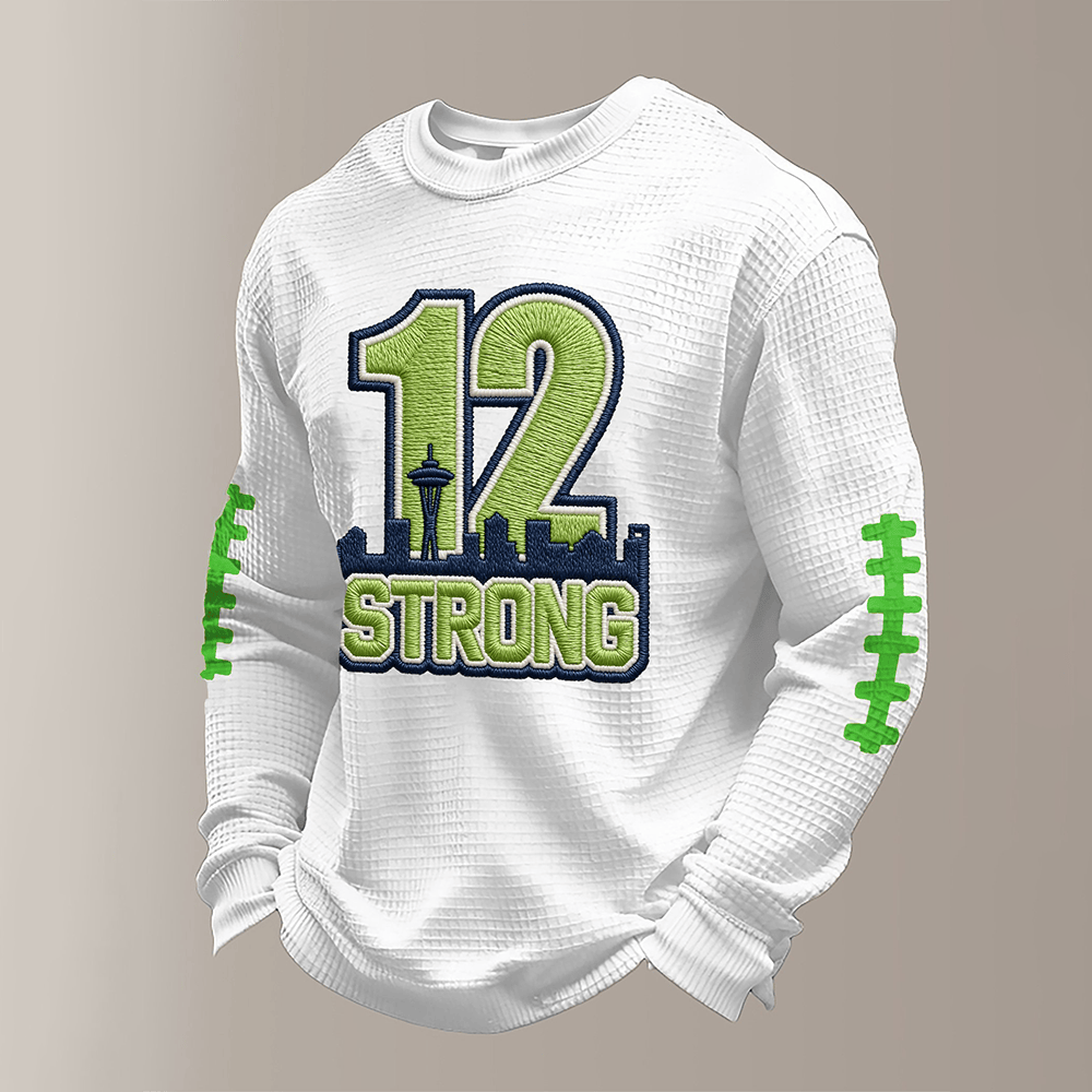 12 Strong Seattle Seahawks Long Sleeve Shirt Game Day Football Merch Gifts For Husband