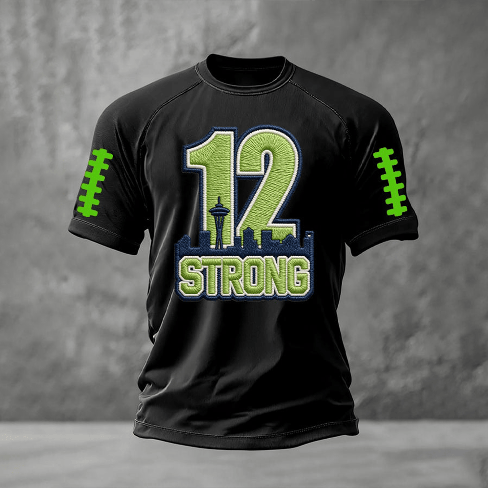 12 Strong Seattle Seahawks T-Shirt Football Clothes Gift For Seattle Seahawks Lovers