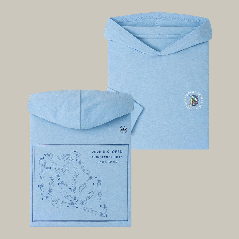 126th US Open Course Map Hoodie US Open Shinnecock Hills Golf Apparel Present For Father