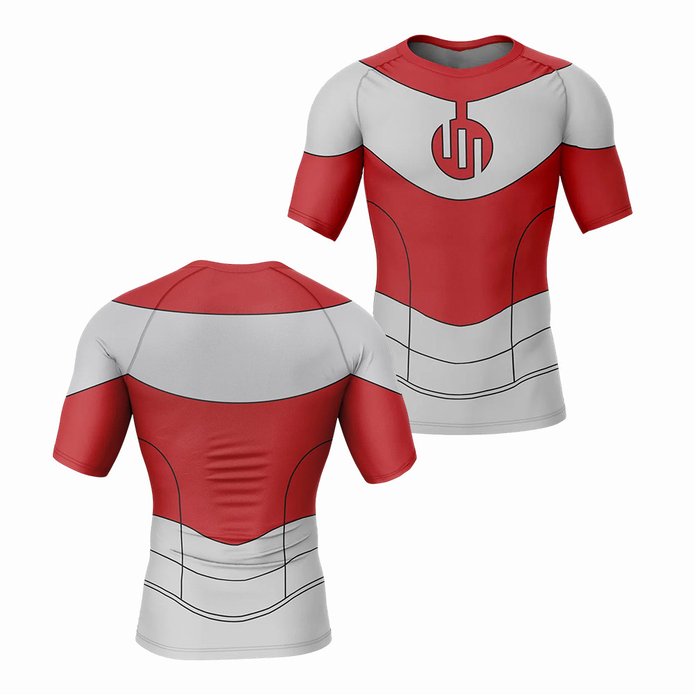 13 Viltrumite Leader Thragg Invincible Short Sleeve Rash Guard Compression Shirt