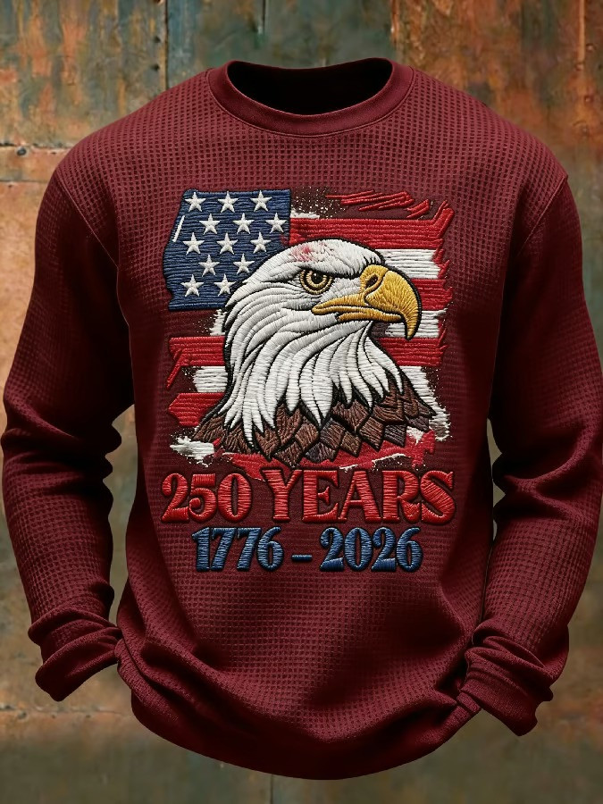 1776 2026 250th Anniversary American Eagle Patriot Long Sleeve Shirt Patriotic Best Gift For Americans