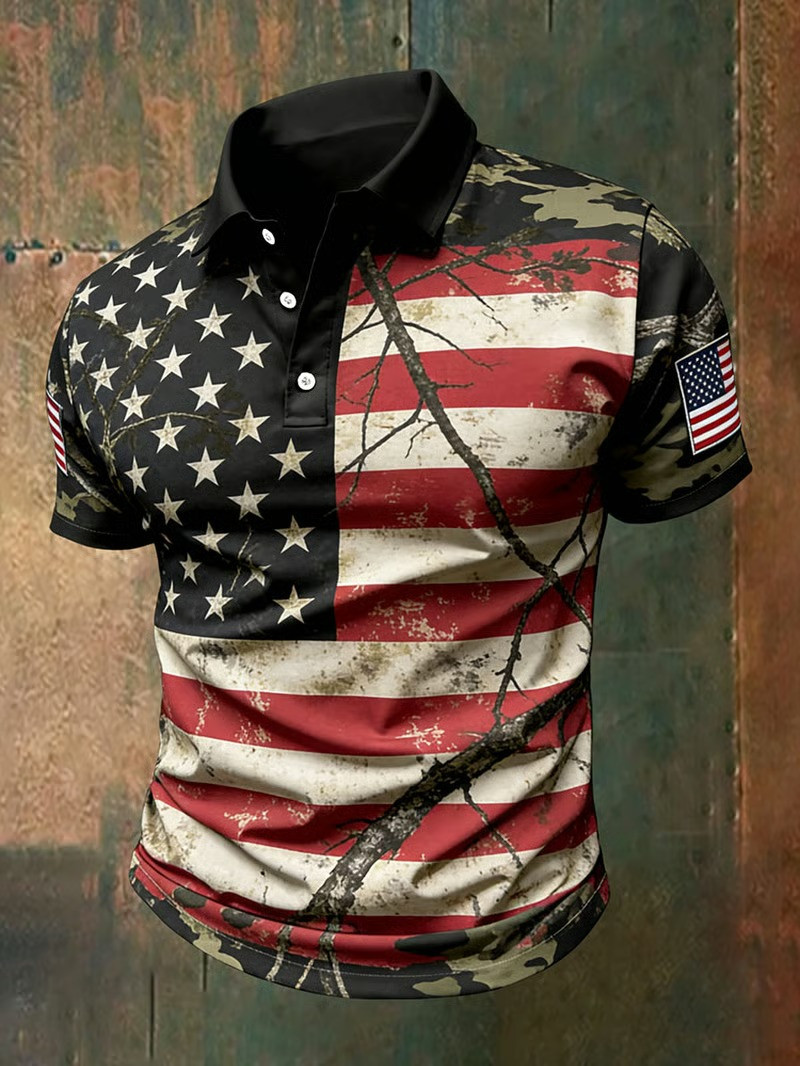 1776 2026 250th Anniversary Camo American Flag Polo Shirt Patriotic Fan Gear Best Gift For Family