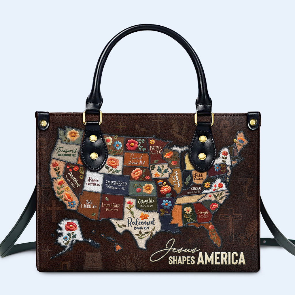 1776 2026 250th Anniversary Jesus Leather Handbag Freedom Gift For Patriotic Believers