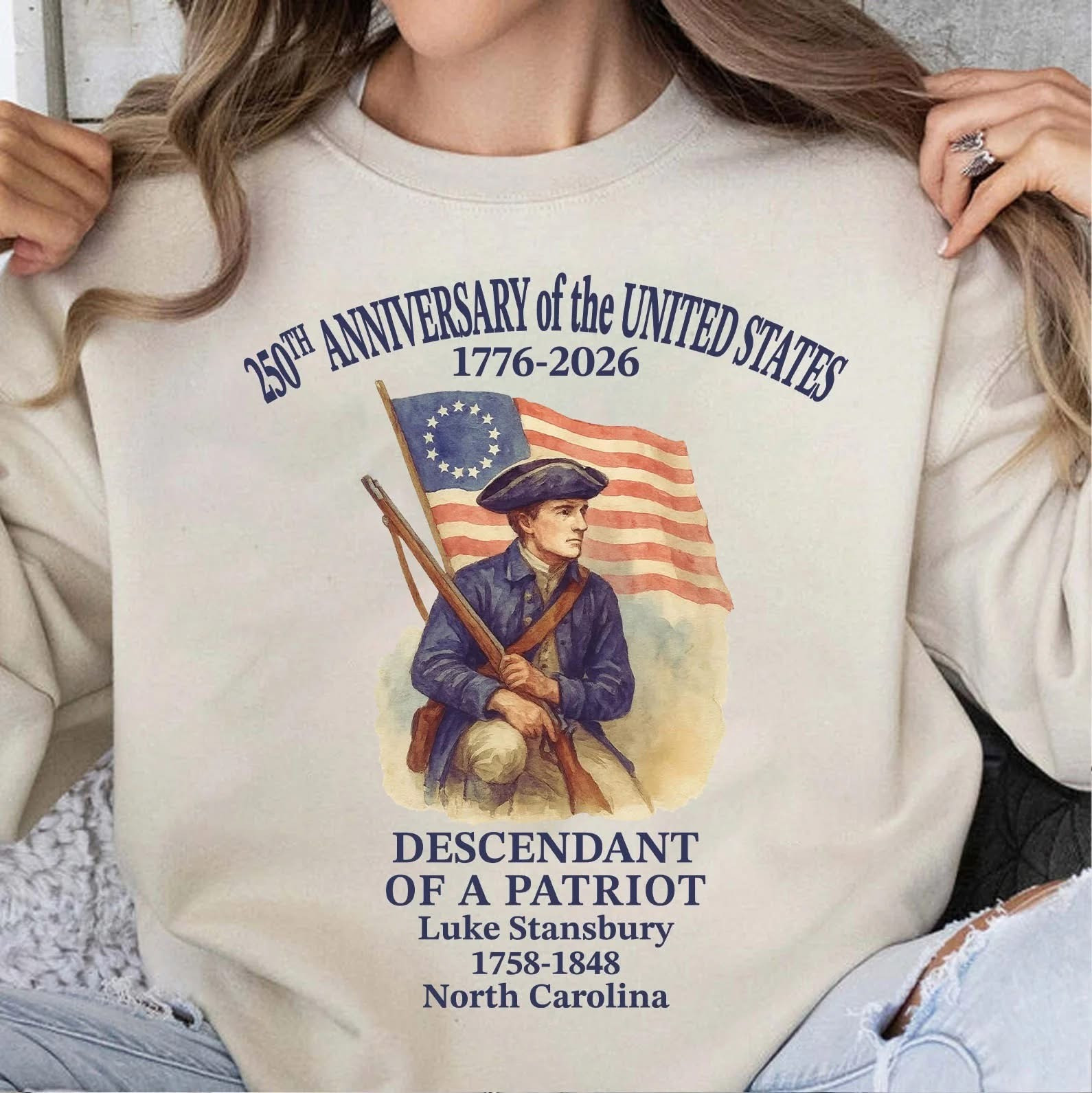 1776 2026 250th Anniversary Sweatshirt Descendant Of A Patriot Commemorative Outfit Best Gift For Patriots