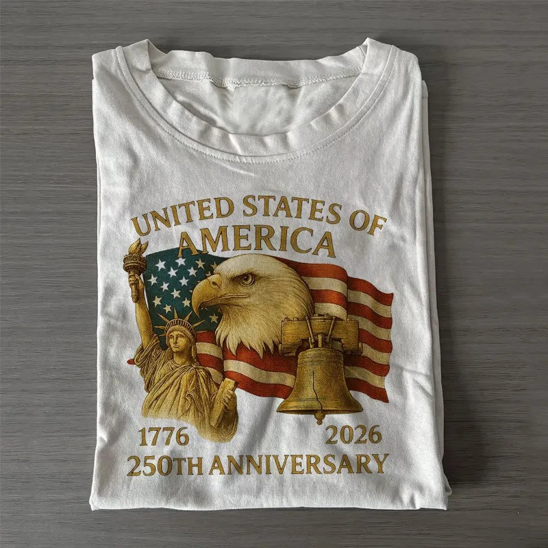 1776 2026 250th Anniversary United States T-Shirt American Eagle Liberty Bell Patriotic Best Gift