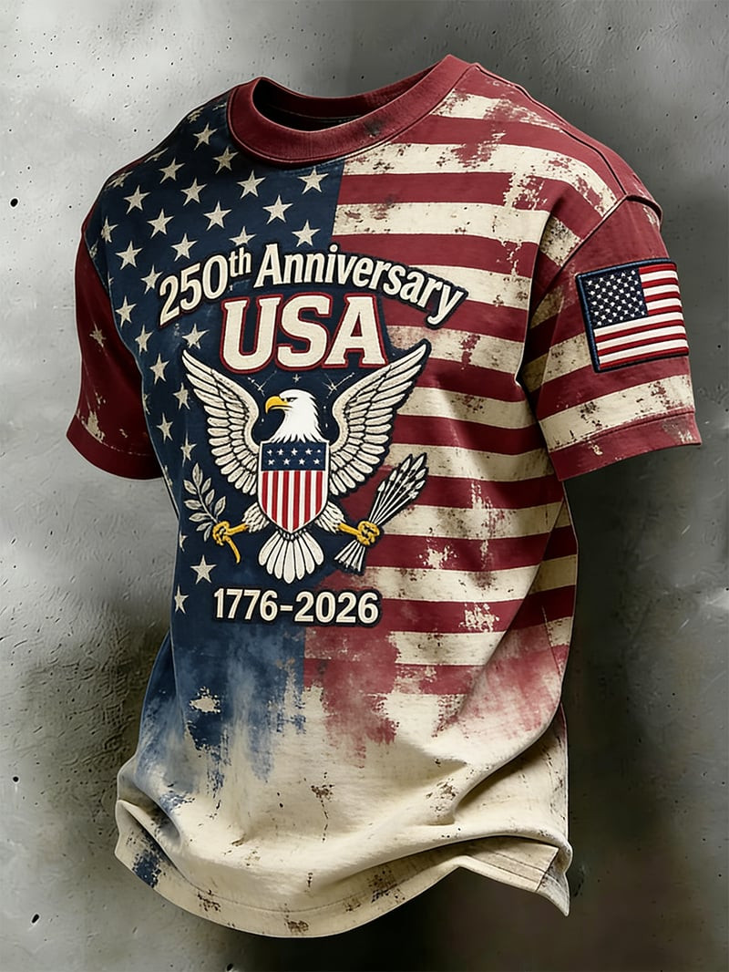 1776 2026 250th Anniversary USA T-Shirt Eagle Patriotic Commemorative Gift For American Pride
