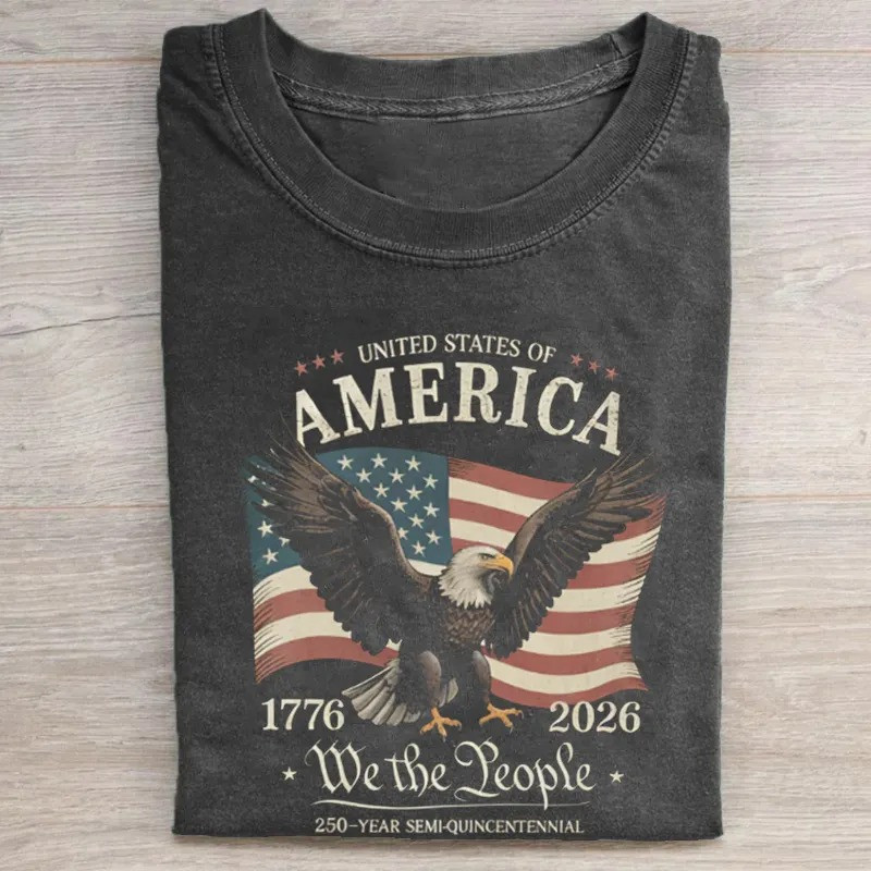 1776 2026 250th Anniversary We The People Eagle T-Shirt Semi Quincentennial Patriotic Gift