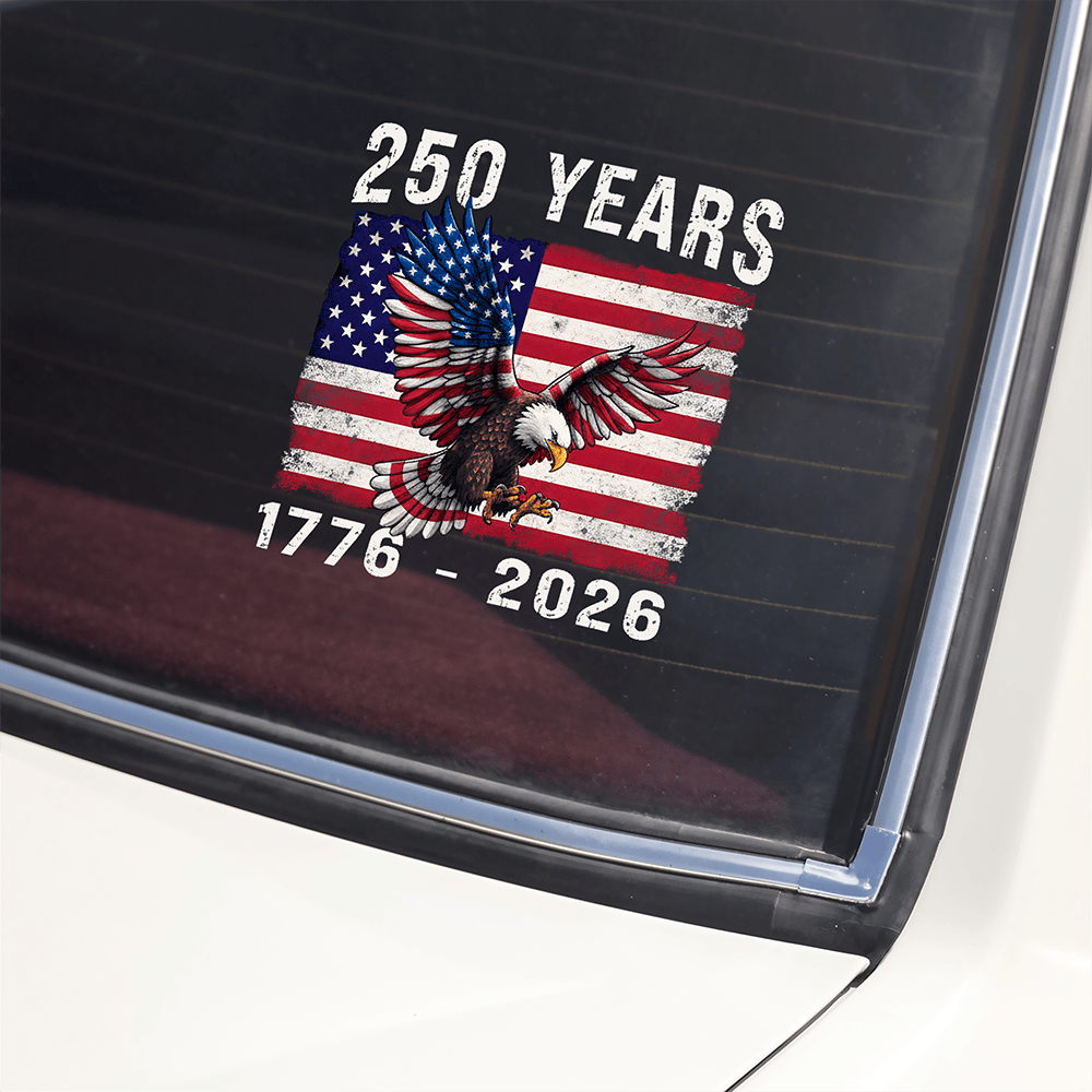 1776 2026 America 250 Anniversary Car Window Decal Stickers Patriotic Decorations
