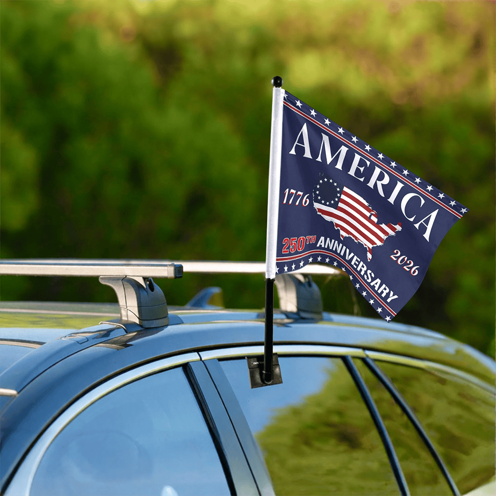1776 2026 America 250th Anniversary Car Flag America's 250Th Birthday Flag