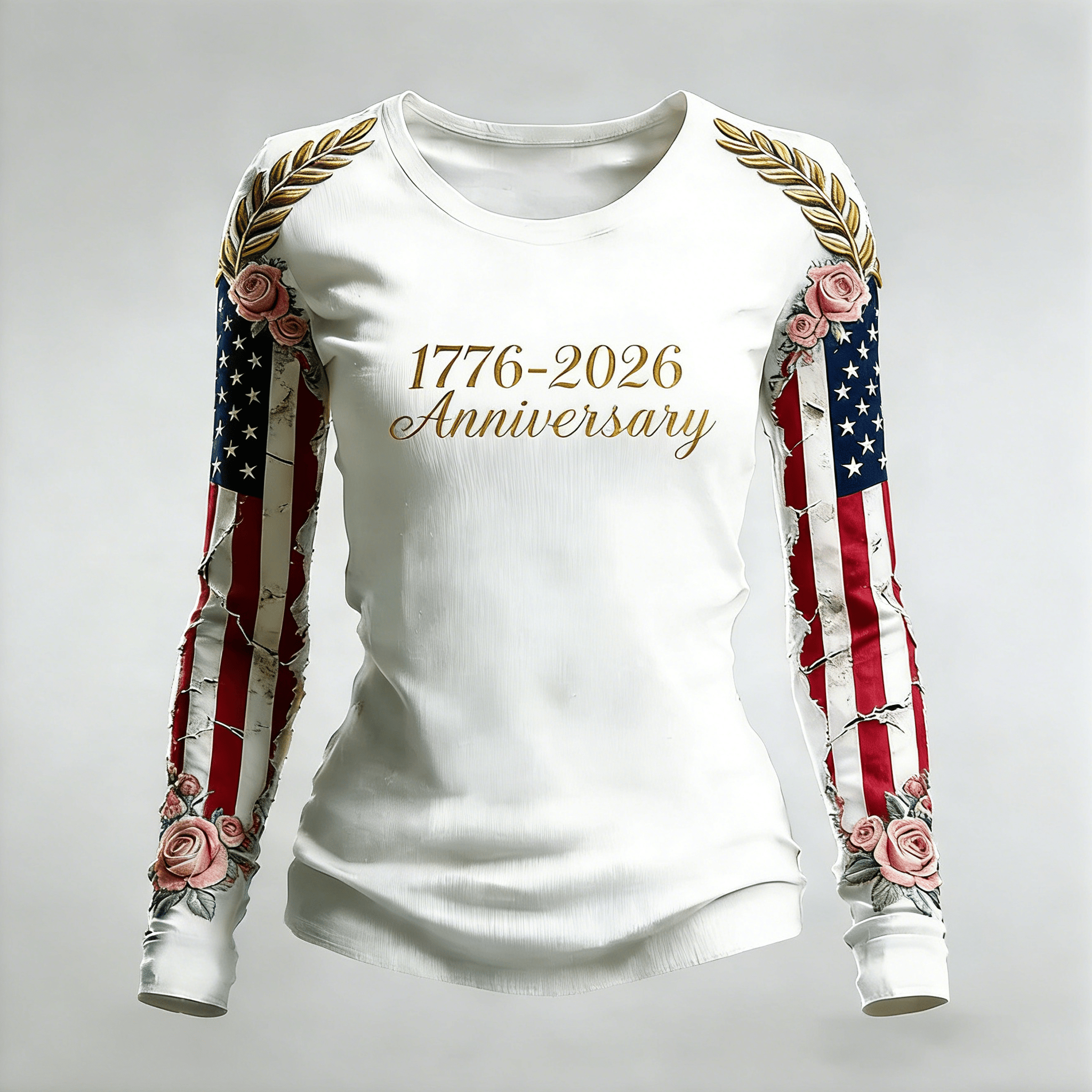 1776 2026 Anniversary America Long Sleeve Shirt America's 250th Birthday Merch Patriotic Gift