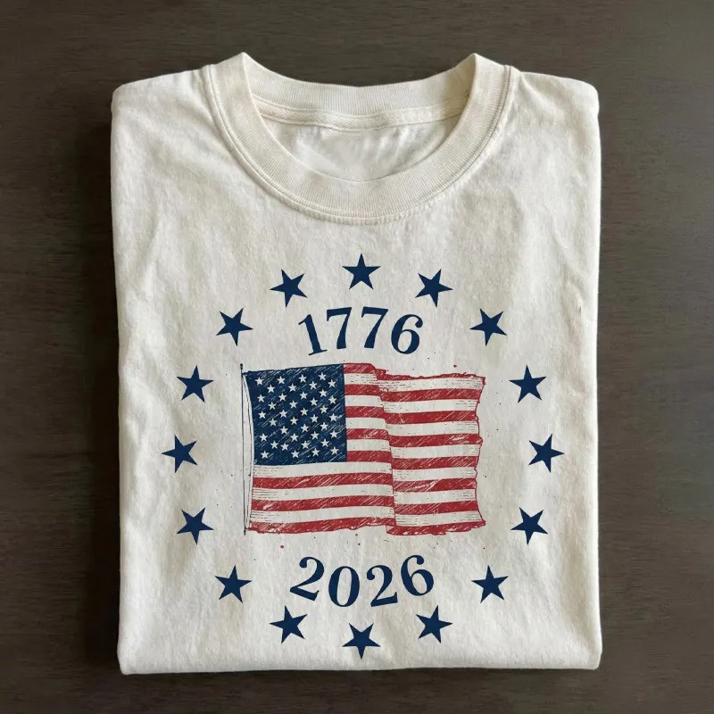 1776 2026 Stars And Stripes T-Shirt 250th Anniversary Patriotic Apparel Gift For Americans