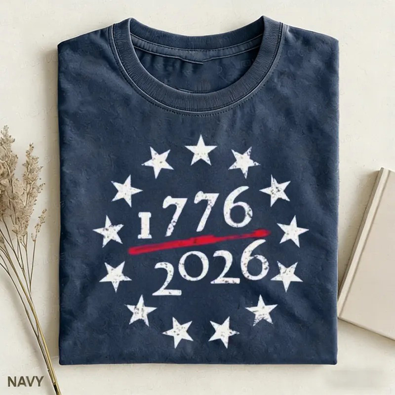 1776 2026 Stars Circle T-Shirt 250th Anniversary Patriotic American Apparel Gift For USA Fans
