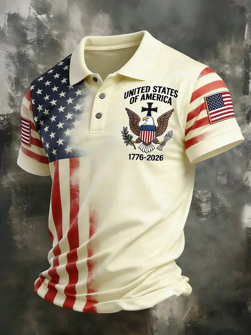 1776 2026 United States Of America Polo Shirt USA 250 Years Of Independence Shirt Gift For Dad