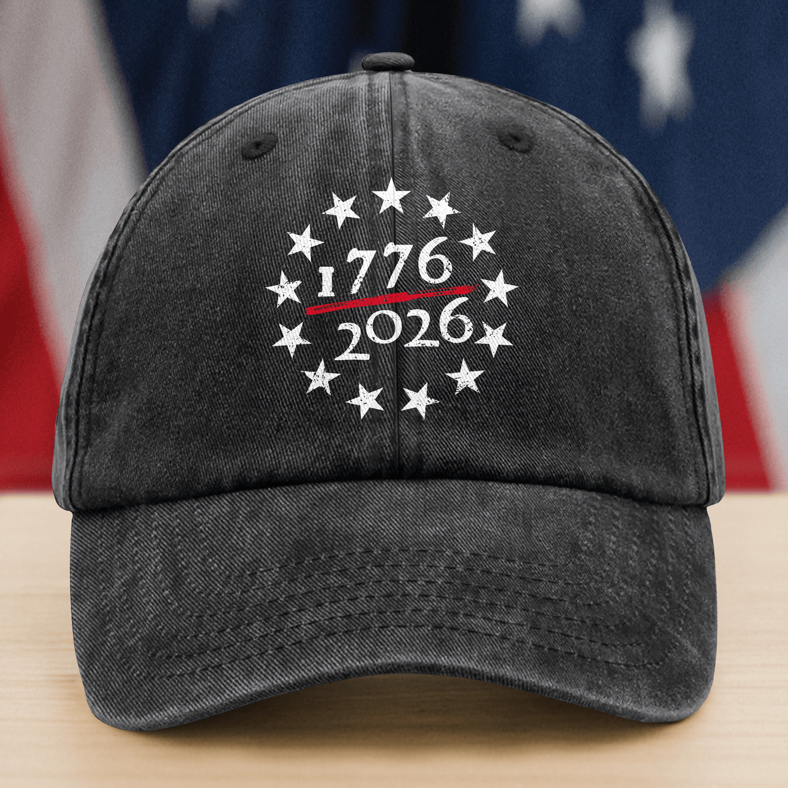 1776 - 2026 Usa 250th Anniversary Washed Denim Baseball Cap America 250 Merchandise Patriotic Fathers Day Gifts