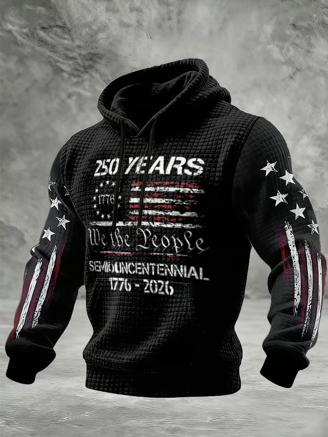 1776 2026 We The People Semiquincentennial 250 Years Vintage Distressed Hoodie Patriotic Gift For Dad
