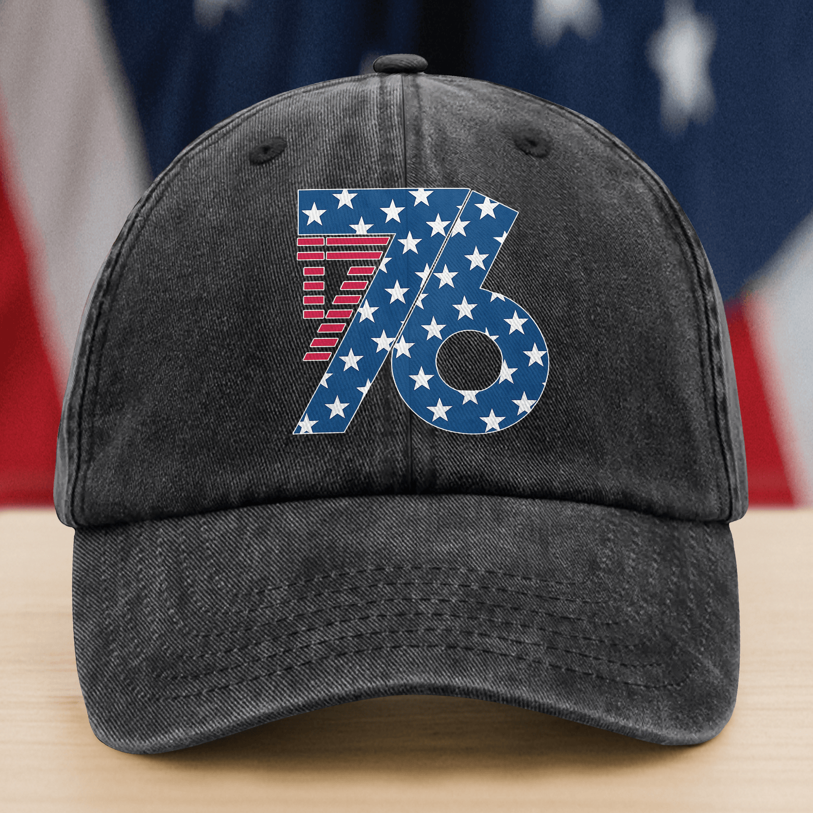 1776 America Patriotic Independence Day Washed Denim Baseball Cap America 250 Merchandise Patriotic Gifts For Him