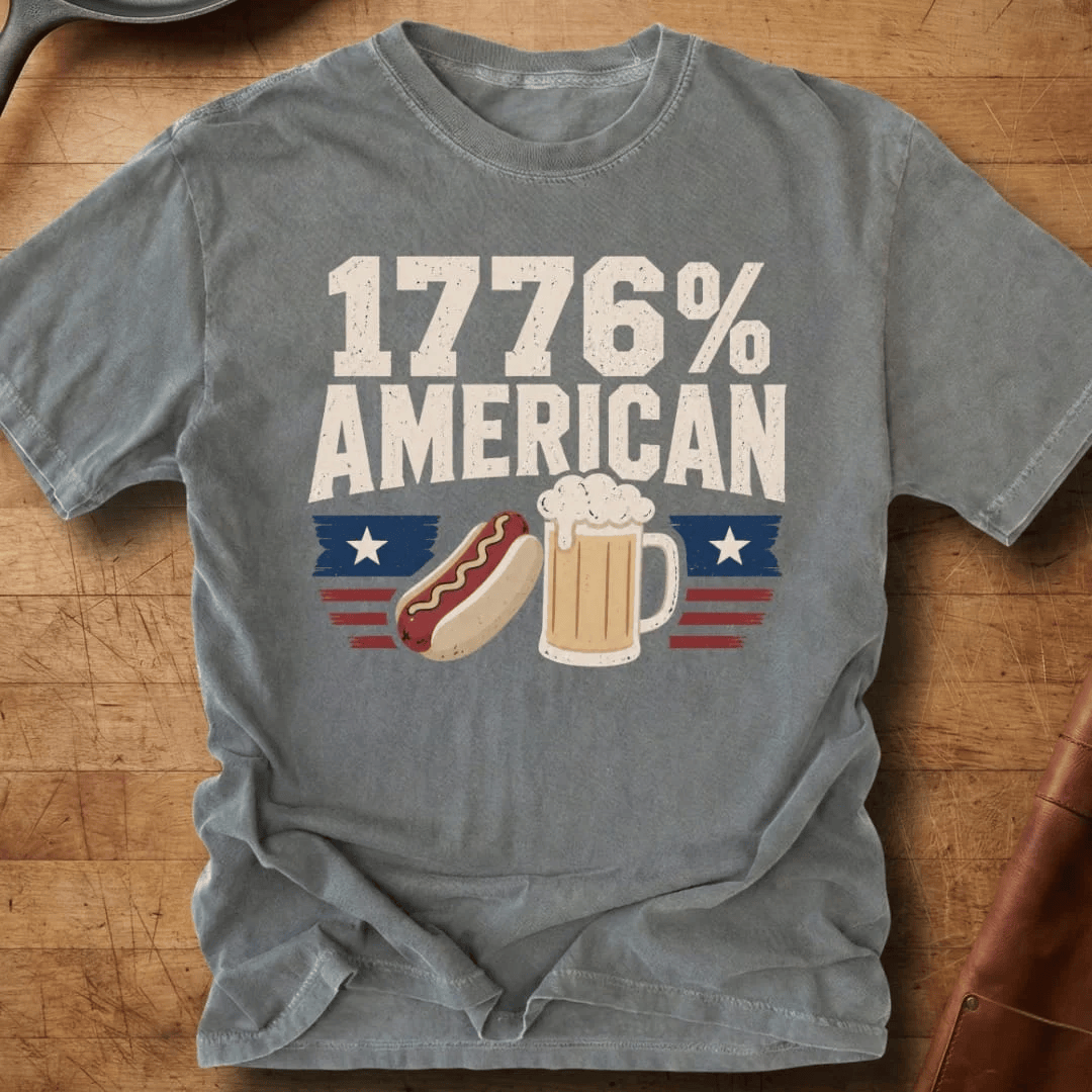 1776 American Hotdog Beer T-Shirt Pride Food Drink Clothing Gifts For Teens