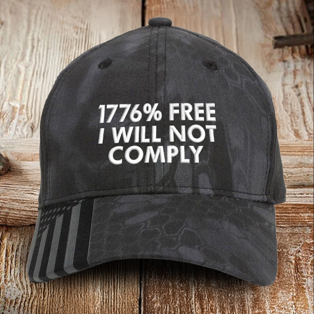 1776 Free I Will Not Comply Embroidered Camo Hat 2nd Amendment Patriotic Hat Gun Lovers Gifts 1776 Free I Will Not Comply Embroidered Camo Hat 2nd Amendment Patriotic Hat Gun Lovers Gifts