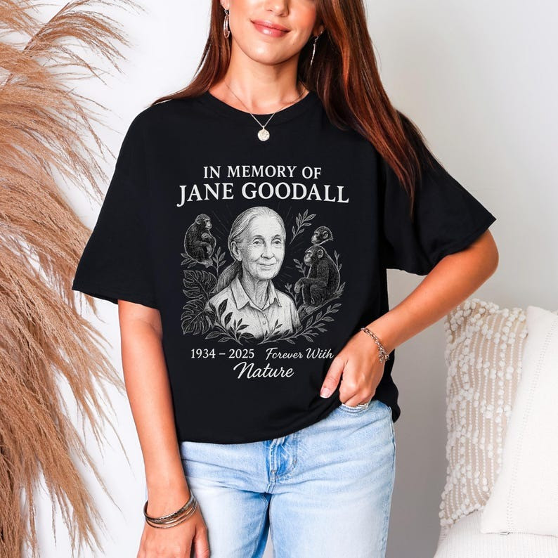 1934 2025 Forever With Nature T-Shirt In Memory Of Jane Goodall Gifts For Nature Lovers
