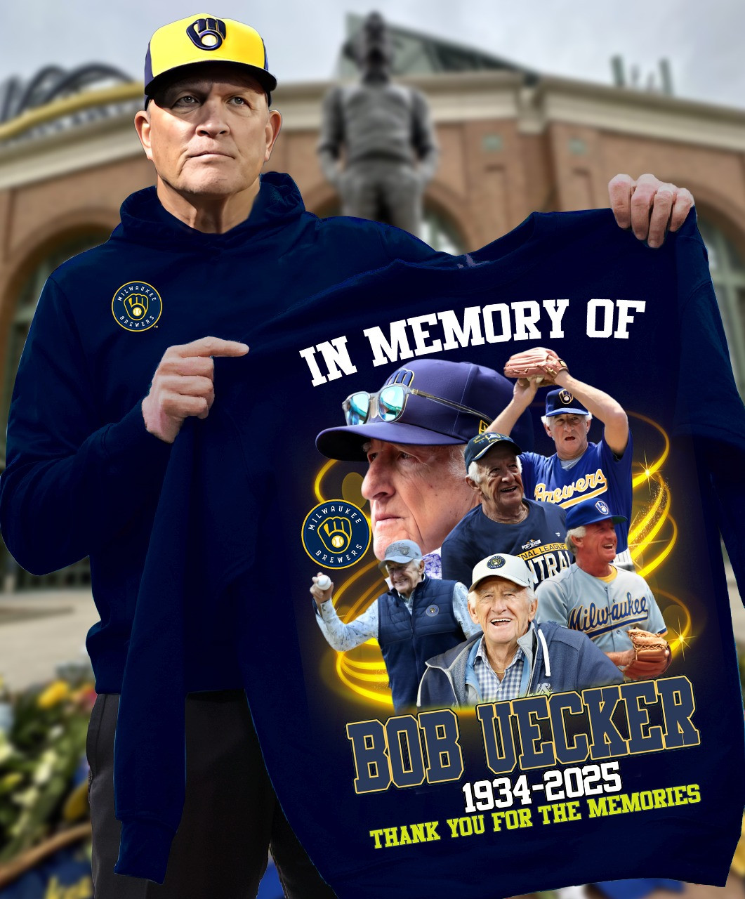 1934-2025 In Memory Of Bob Uecker Thank You For The Memories Sweatshirt Gifts For Baseball Fans