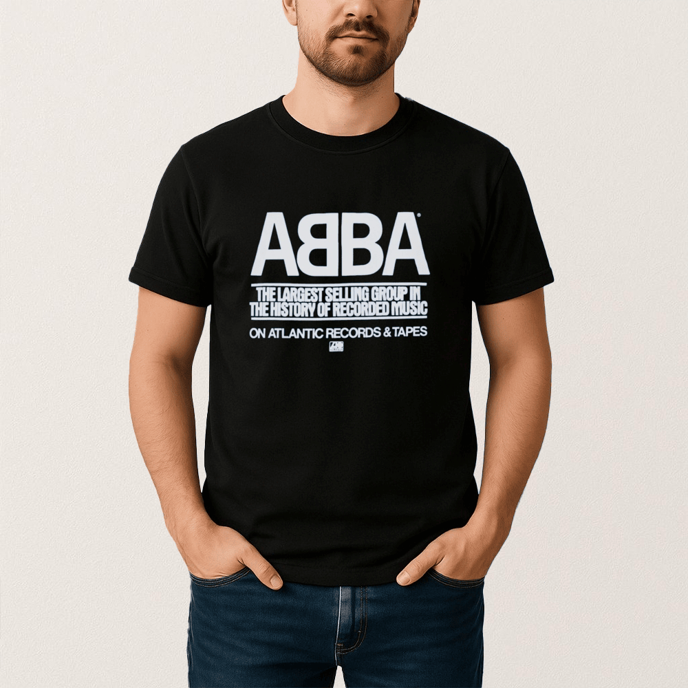 1979 Abba Atlantic Records Promo T-Shirt Music Themed ABBA Clothes Music Fan Gift