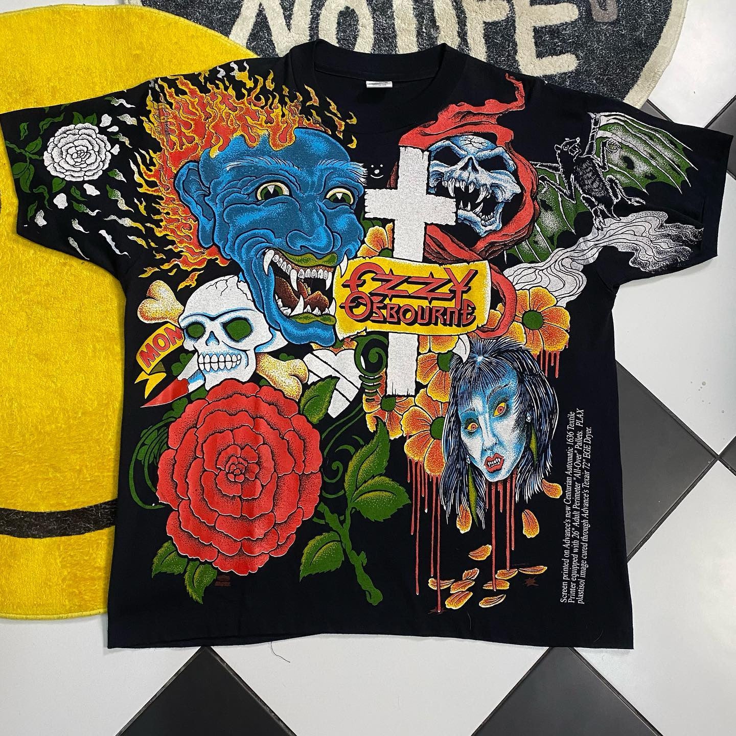 1992 Ozzy Osbourne Tattoo Shirt Vintage Black Ozzy Osbourne Merch Gifts For Dad