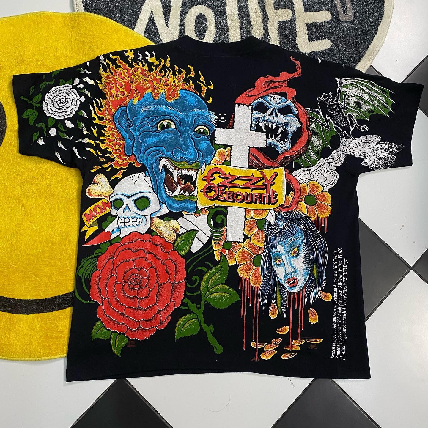 1992 Ozzy Osbourne Tattoo Shirt Vintage Black Ozzy Osbourne Merch Gifts For Dad