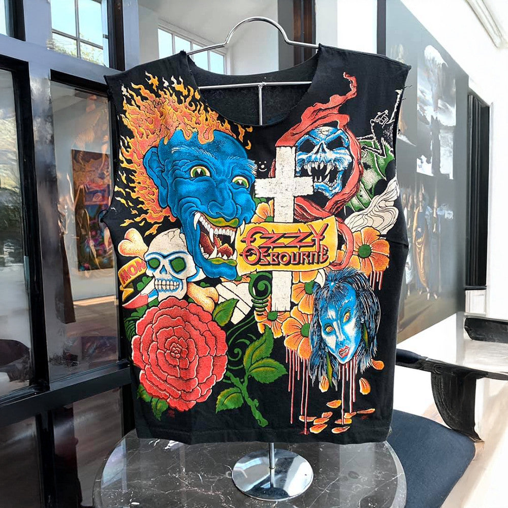 1992 Ozzy Osbourne Tattoo Tank Top Vintage Black Ozzy Osbourne Merch Gifts For Him 1992 Ozzy Osbourne Tattoo Tank Top Vintage Black Ozzy Osbourne Merch Gifts For Him