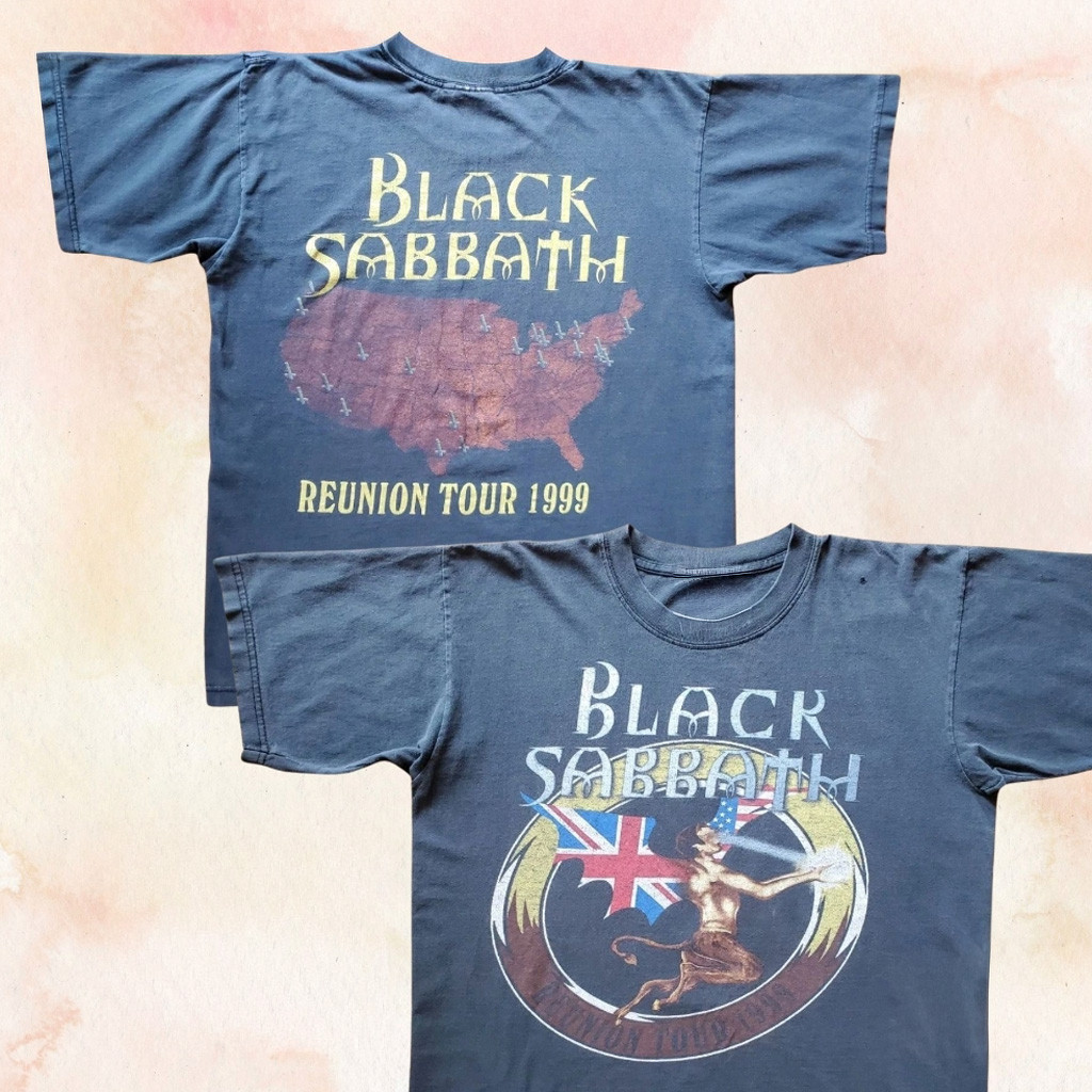 1999 Black Sabbath Reunion Tour T-Shirt Reprinted Ozzy Osbourne Merch Gifts For Fans 1999 Black Sabbath Reunion Tour T-Shirt Reprinted Ozzy Osbourne Merch Gifts For Fans