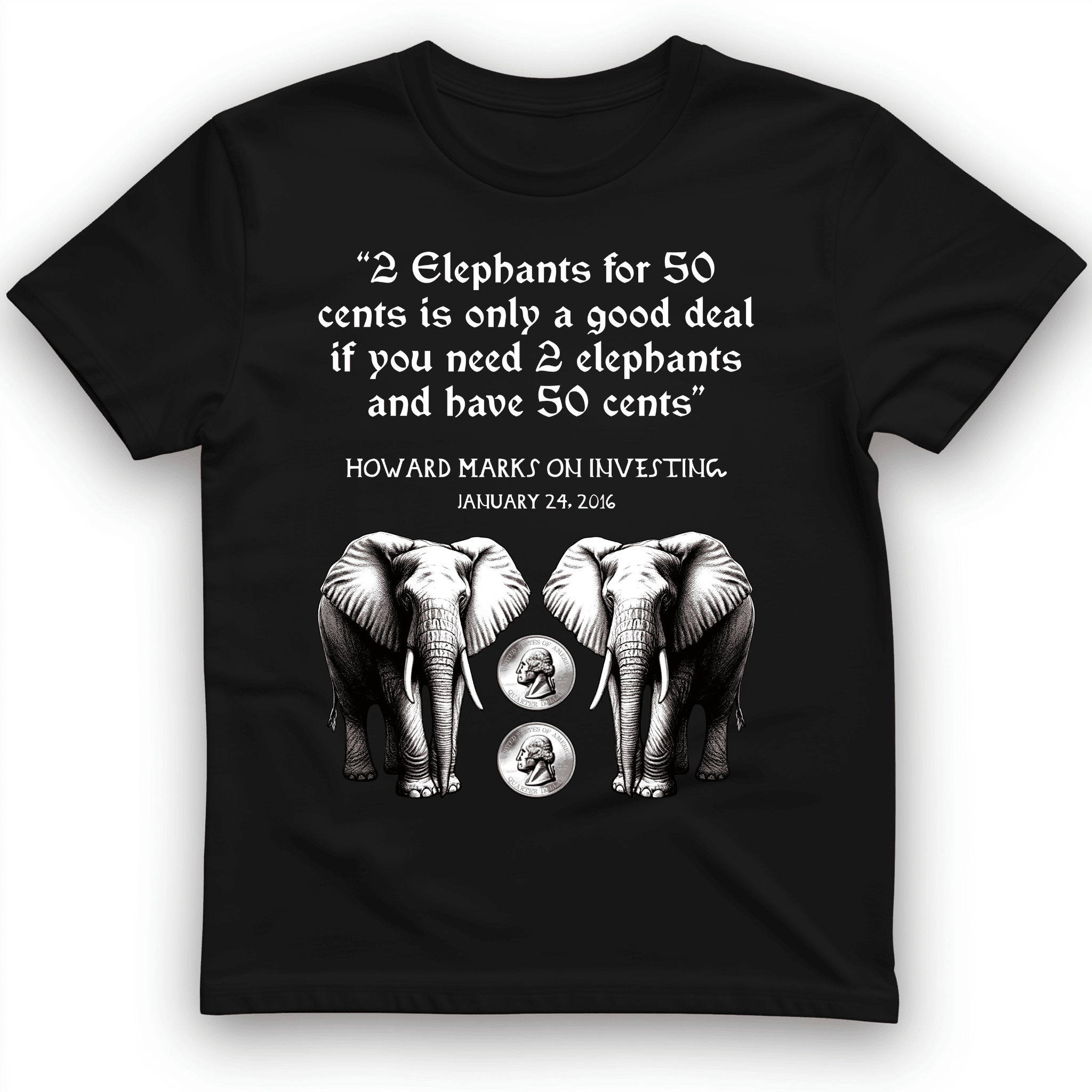 2 Elephants For 50 Cents T-Shirt Meme Shirt Gifts For Elephant Lovers