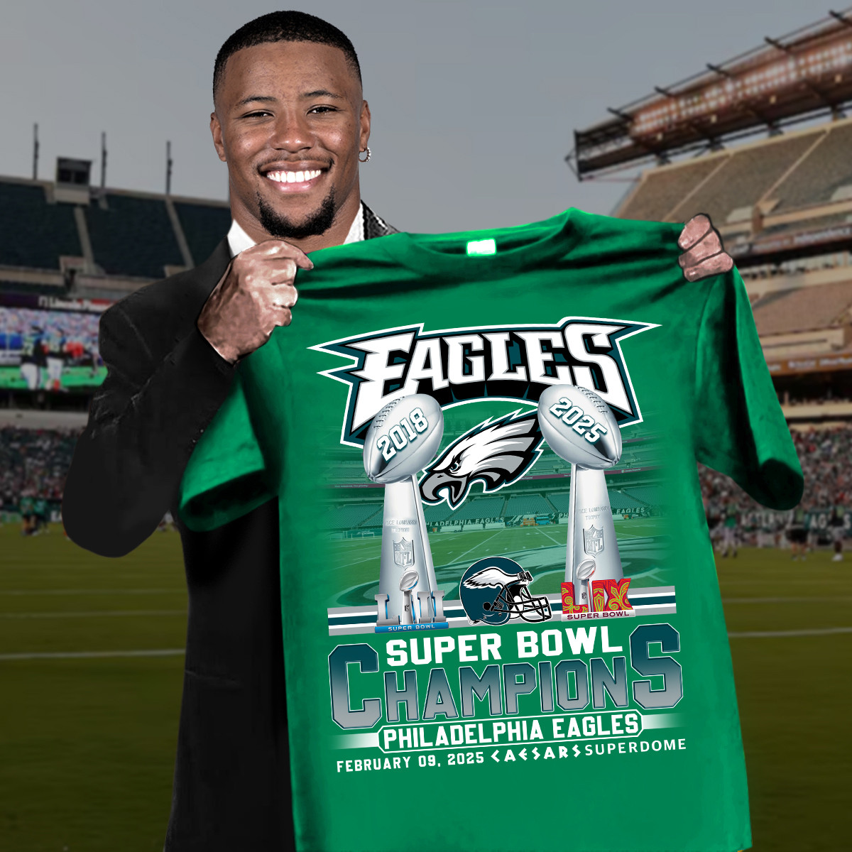 2018 2025 Philadelphia Eagles Super Bowl LIX Champions T-Shirt Football Gifts For Men
