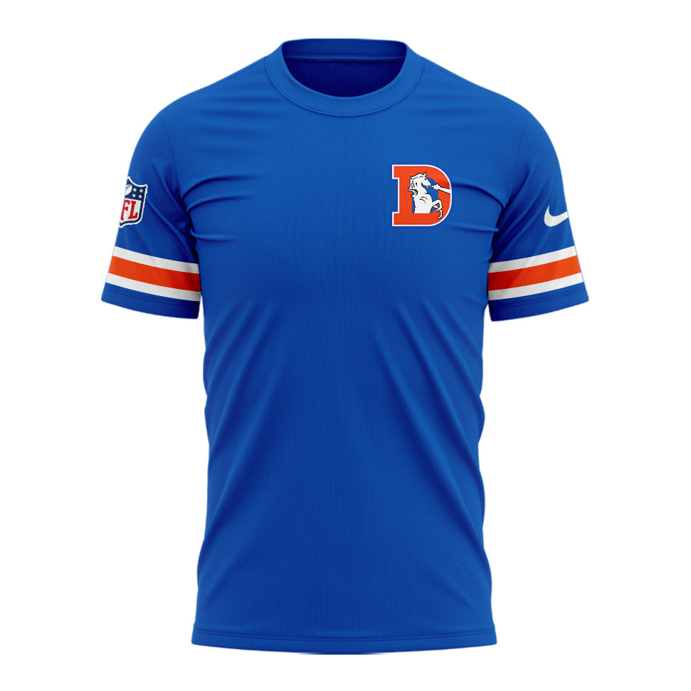 2024 Denver Broncos 3D Shirt Throwback 1977 T-Shirt Presents For Football Lovers