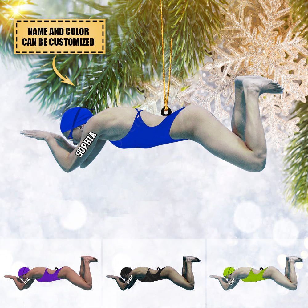 2024 New Release Personalized Swimmer Acrylic Ornament Gift For Swimming Lovers/Swimmer