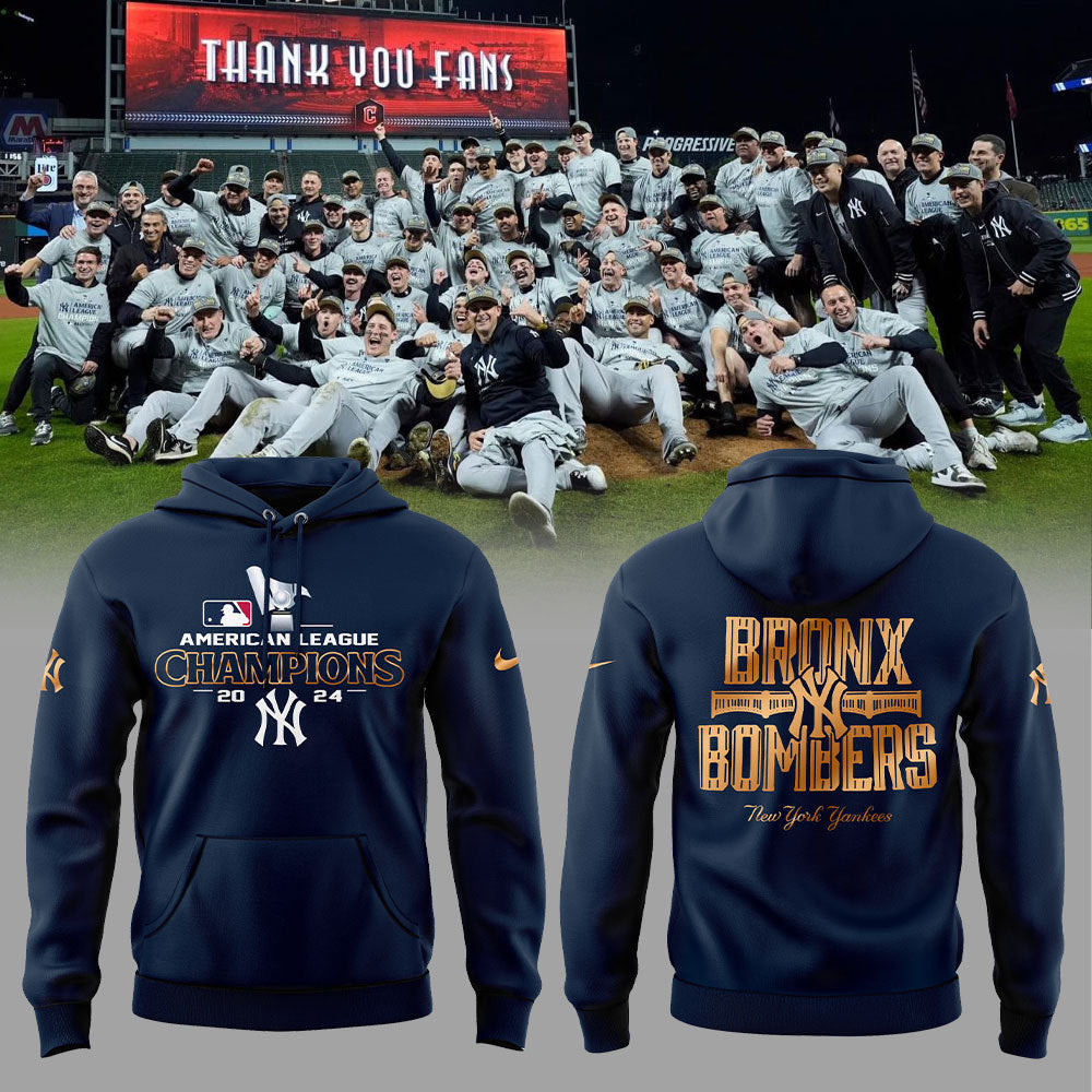 2024 New York Yankees 2024 American League Champions Hoodie Best Gift For Football Lovers
