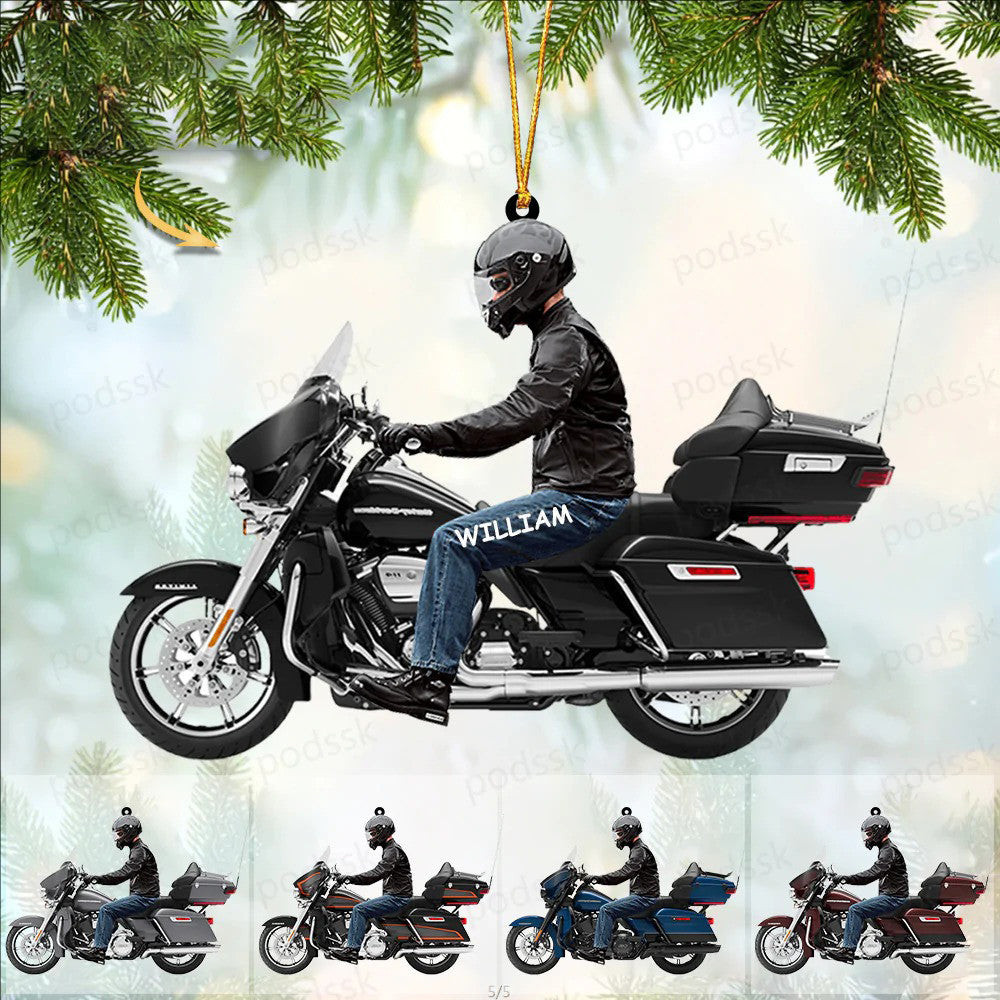 2024 Personalized Biker Harley Motorcycle Christmas Ornament for Biker Gangster Lovers Gift for Man