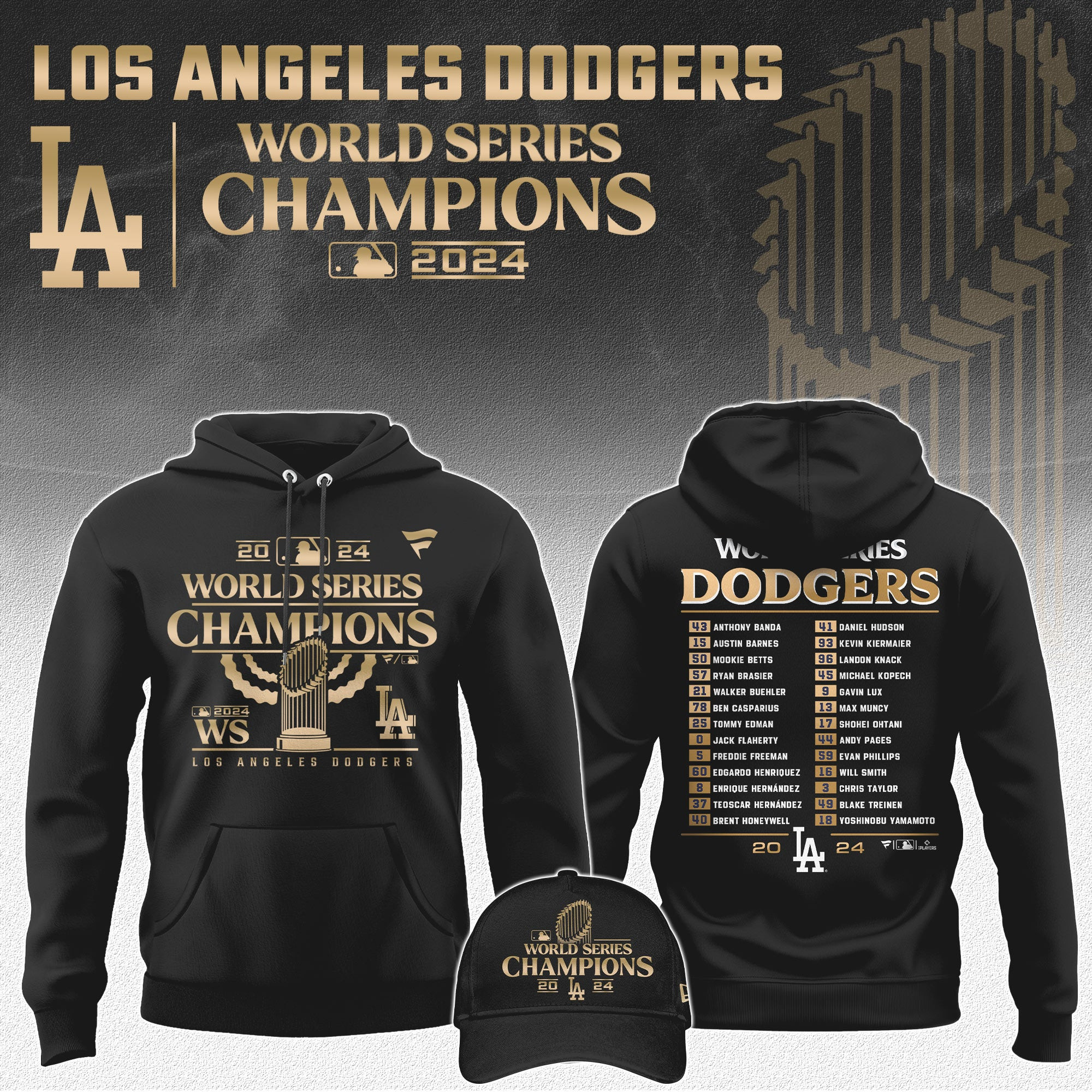 2024 Premium Los Angeles Dodgers Hoodie Presents For Football Fans