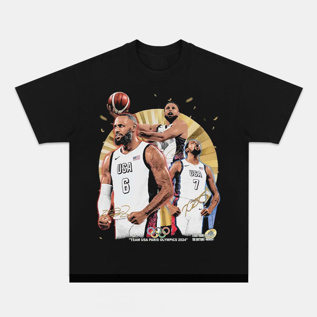 2024 USA Dream Team Vintage Graphic T-Shirt Basketball Fan Gift Ideas