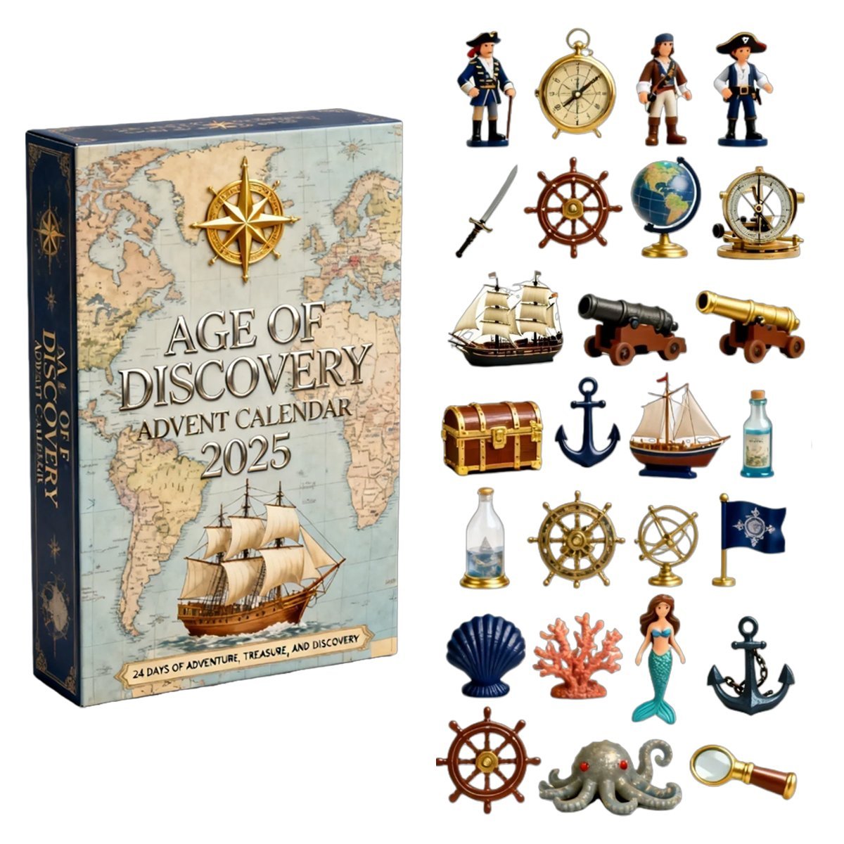2025 Age Of Discovery Advent Calendar Table Decor Christmas Gifts For Pirate Lovers