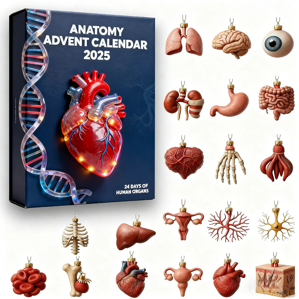 2025 Anatomy Advent Calendar Holiday Countdown Calendar Gift for Anatomy Student