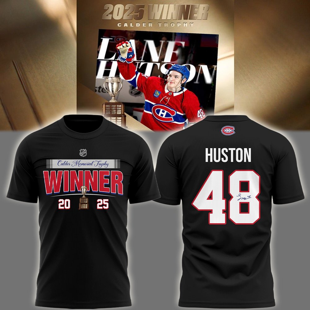 2025 Calder Memorial Trophy Commemorative Black T-Shirt Calder Memorial Cdeeh NHL Rookie Best Gifts For Hockey Players